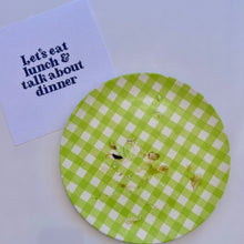 Load image into Gallery viewer, Let&#39;s Eat Lunch, and Talk About Dinner Mini Needlepoint Canvas
